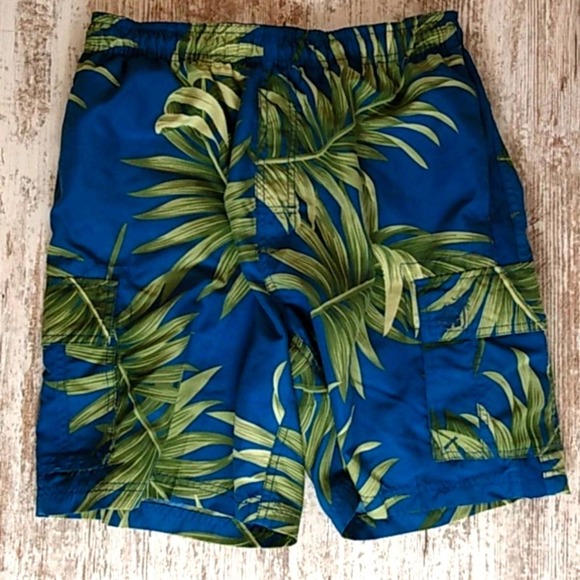 Caribbean Joe Palm Tree Men's Cargo Swim Trunks S - Picture 1 of 7